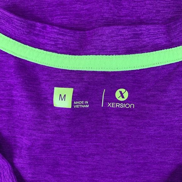Xersion Purple V-Neck Short Sleeve Tee - Picture 3 of 5